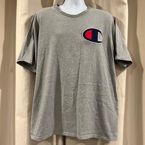 Vintage Champion Large Logo‎ Grey Tshirt Sz XXL - Picture 1 of 5